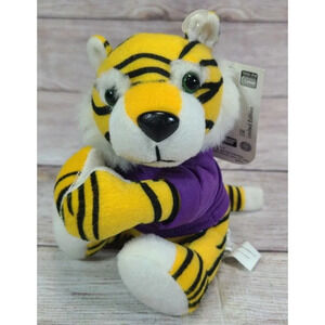 Champion Treasures Mascot Huggies Plush LSU Tiger Stuffed Animal Sound 5" New